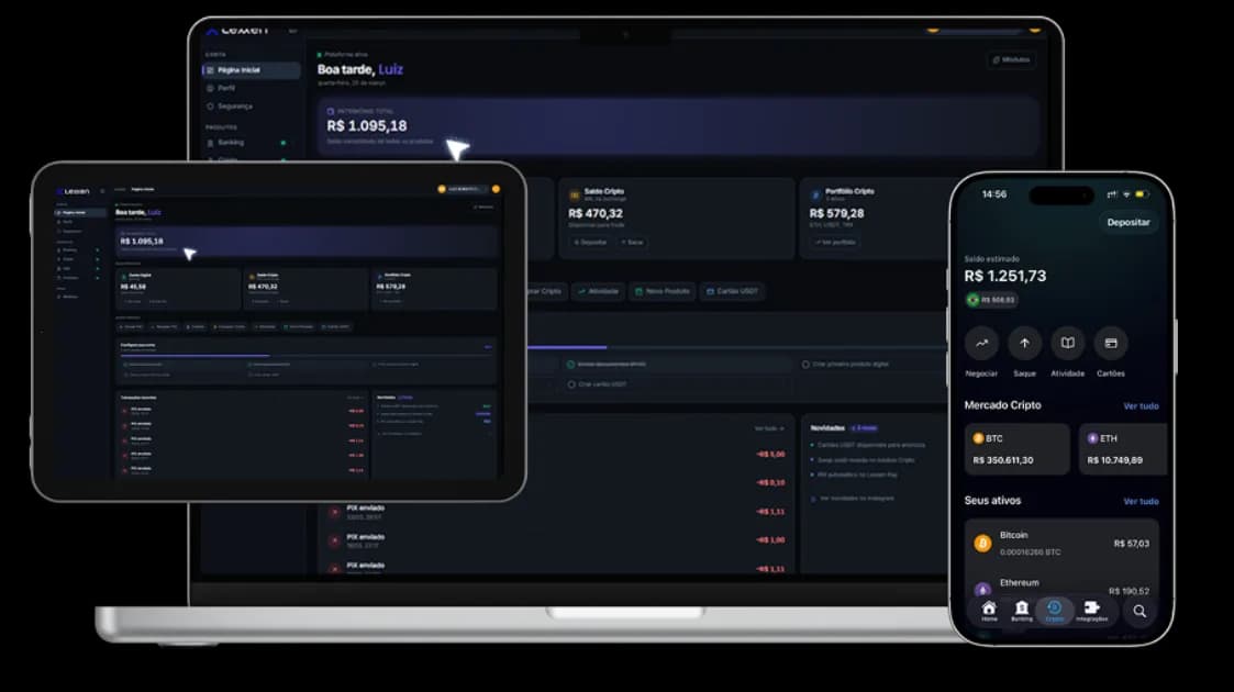 Infraestrutura Lexxen em desktop, tablet e mobile
